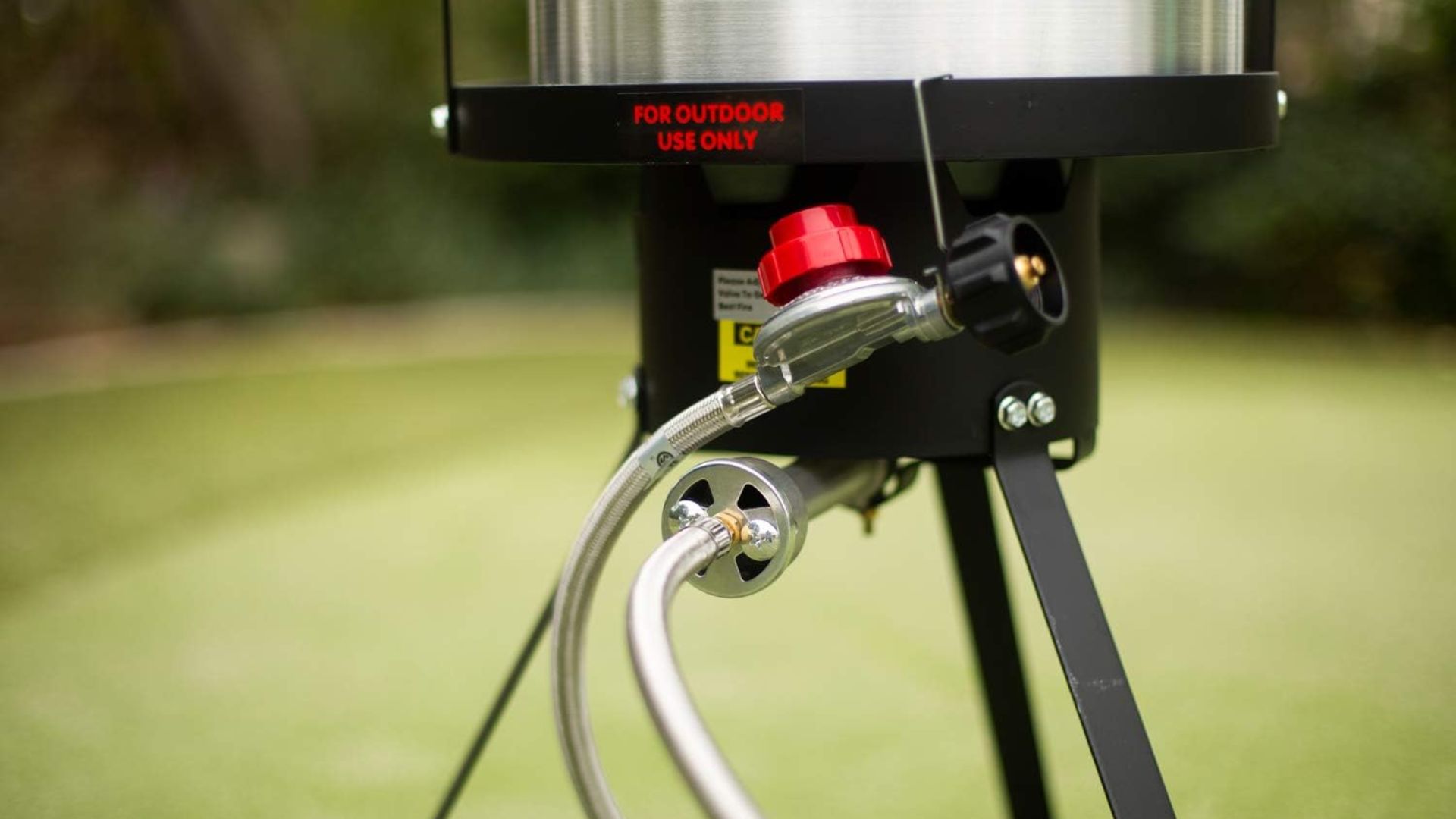 Turkey fryer outdoors