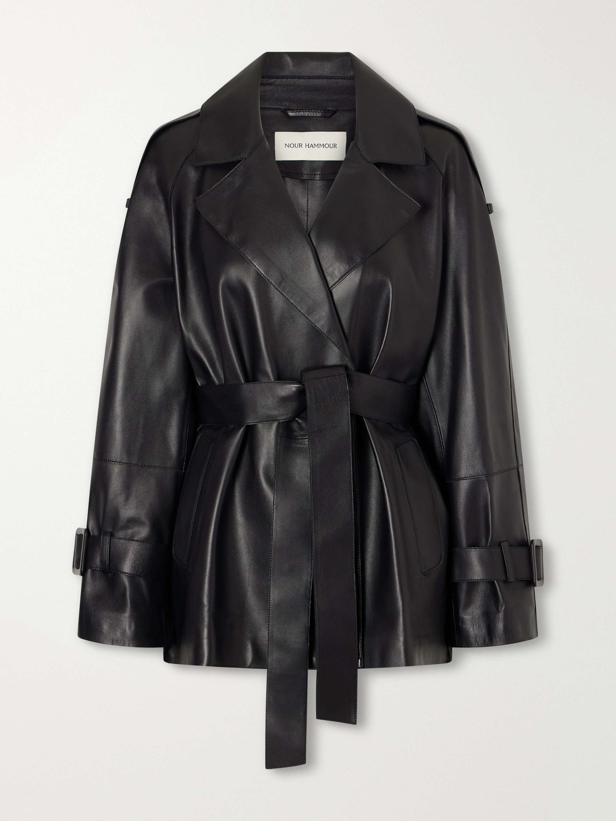 Nera Belted Leather Jacket