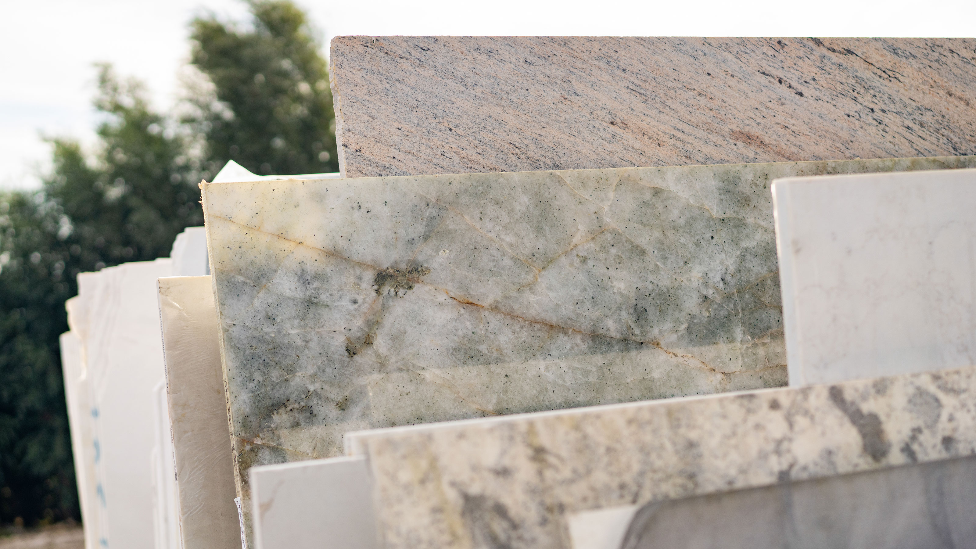 Slabs of marble