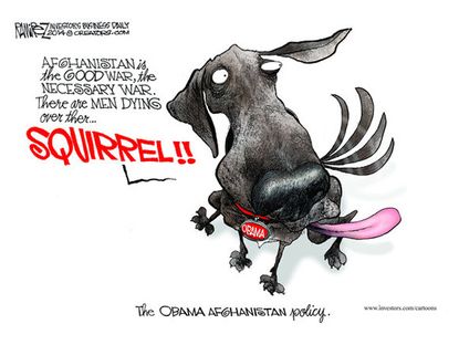Obama cartoon Afghanistan