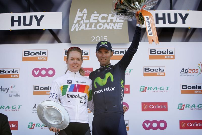 The two Fleche Wallone winners, Anna van der Breggen (Rabo Liv) and Alejandro Valverde (Movistar)