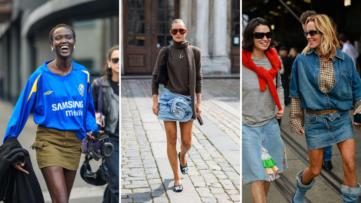 These 5 Denim Mini Skirt Looks Will Make You Want to Swap From Shorts