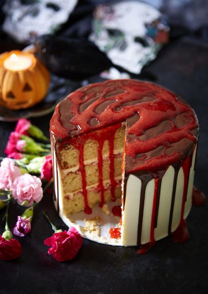 Halloween blood drip cake