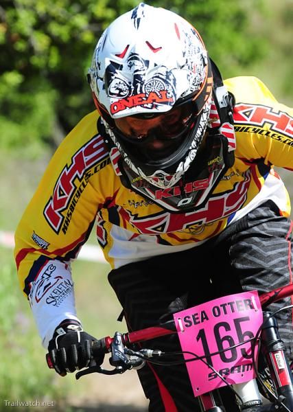 Melissa Buhl (KHS) races to victory in the downhill at Sea Otter.