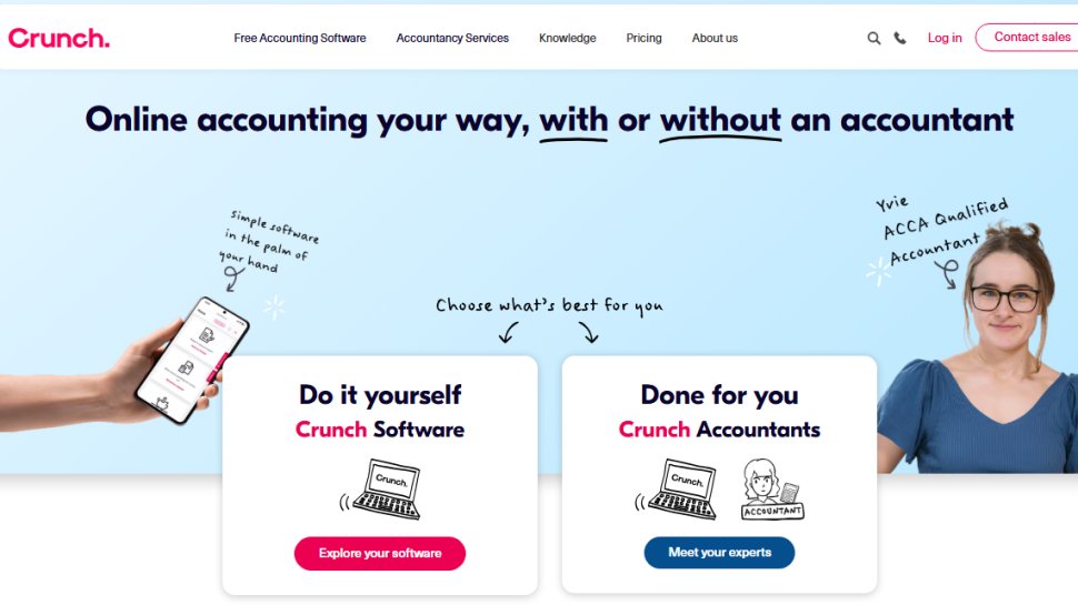 Website screenshot of Crunch (October, 2025)