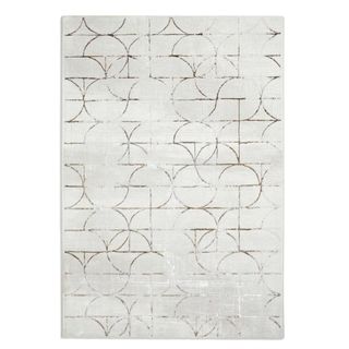 White and gold Shira rug