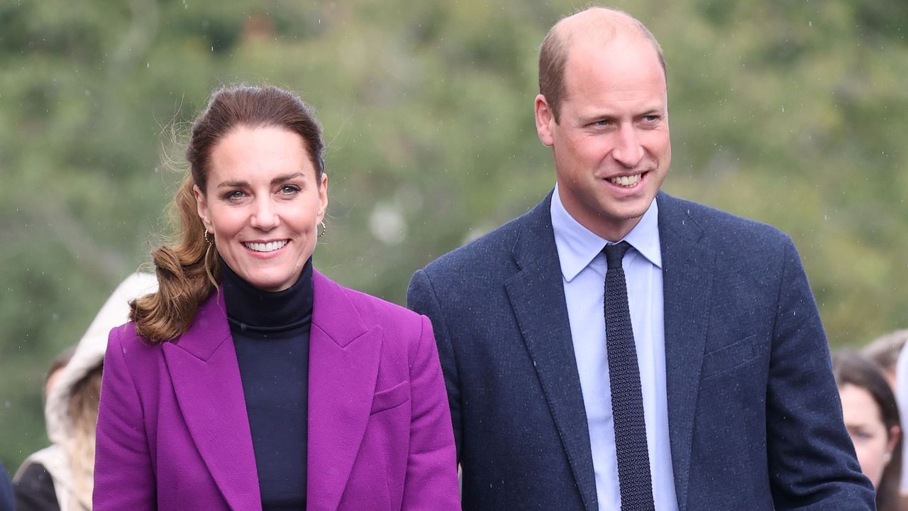 Prince William and Catherine, Princess of Wales during a tour of the Ulster University Magee Campus on September 29, 2021