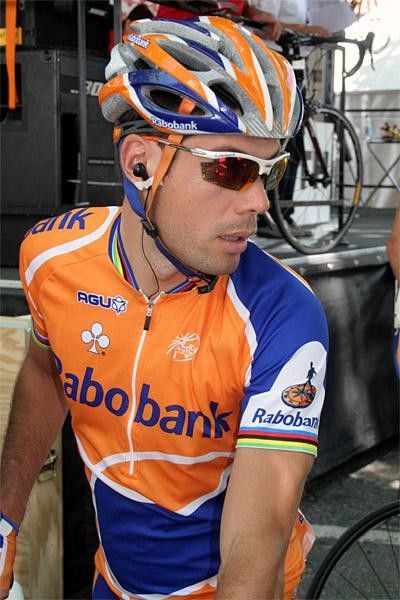 Triple world champ Oscar Freire was hoping to win the first stage, but instead came down in a crash.