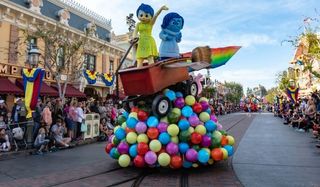 Inside Out float from the Pixar Play Parade