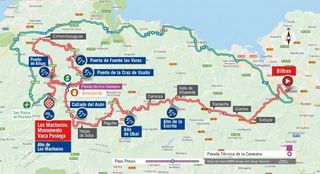 2019 Vuelta a Espana stage 13 - Map