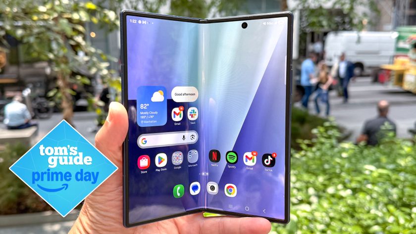 samsung galaxy z fold 7 with a prime day deal sticker