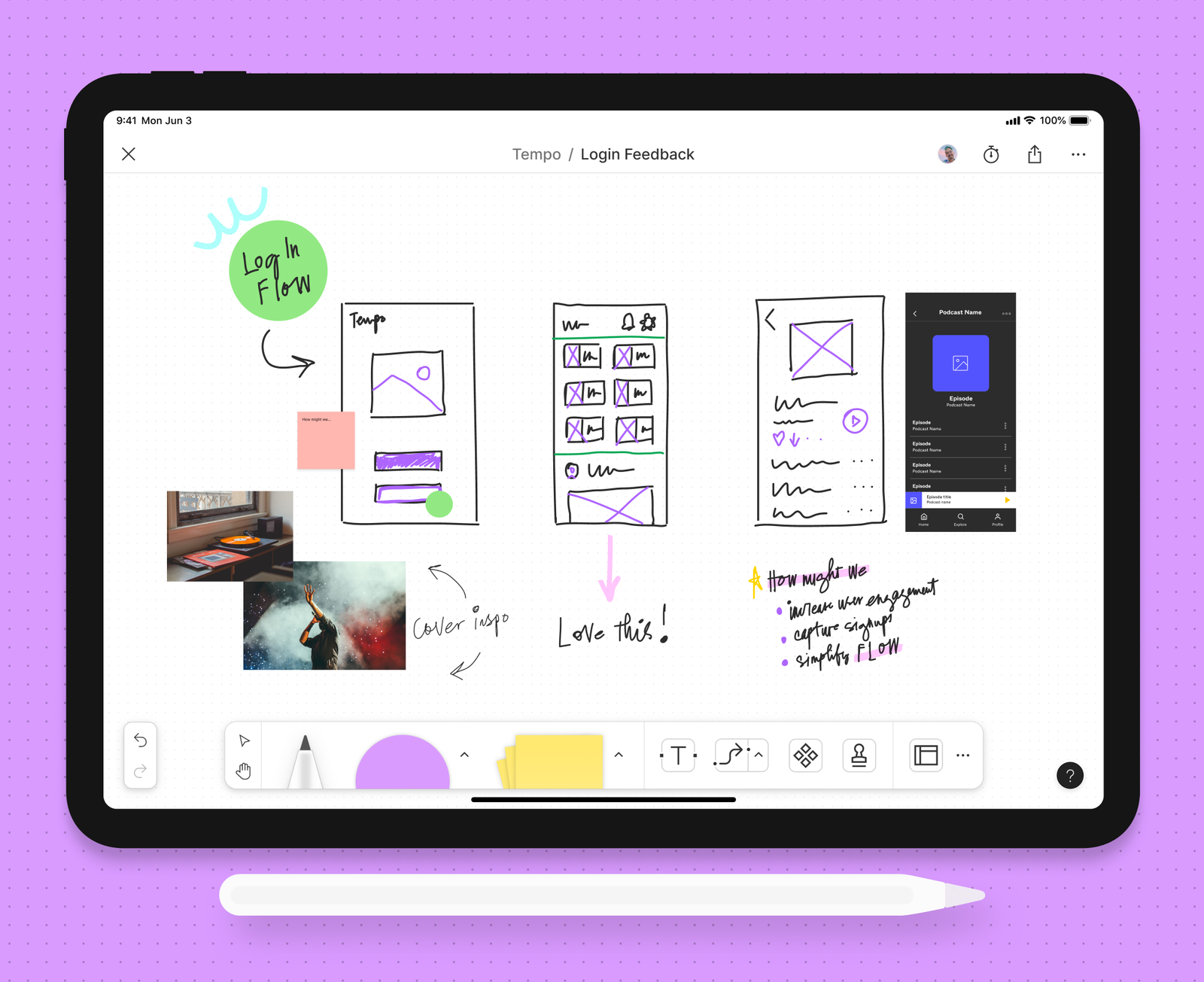 Figma collaborative design software on screen