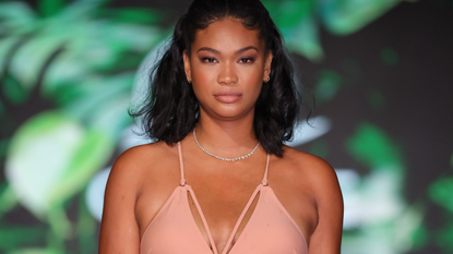 Chanel Iman walks the runway for Cupshe during Miami Swim Week - The Shows at SLS South Beach on July 07, 2023 in Miami Beach, Florida