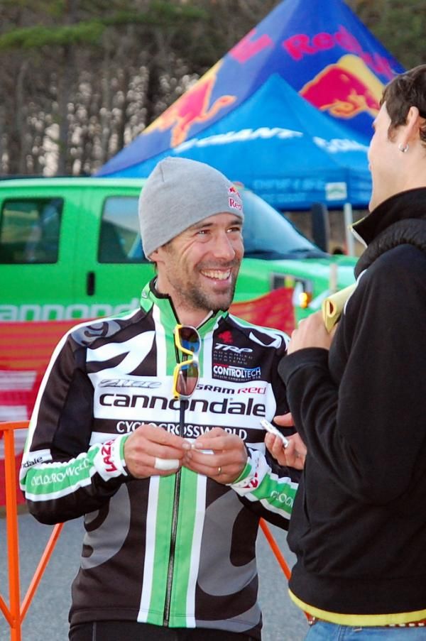 A chuffed Tim Johnson is interviewed after he wrapped up the NACT series