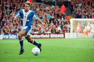 Bradford 2-2 Middlesbrough, League Division One match at Valley Parade, Saturday 13th September 1997, Paul Merson.