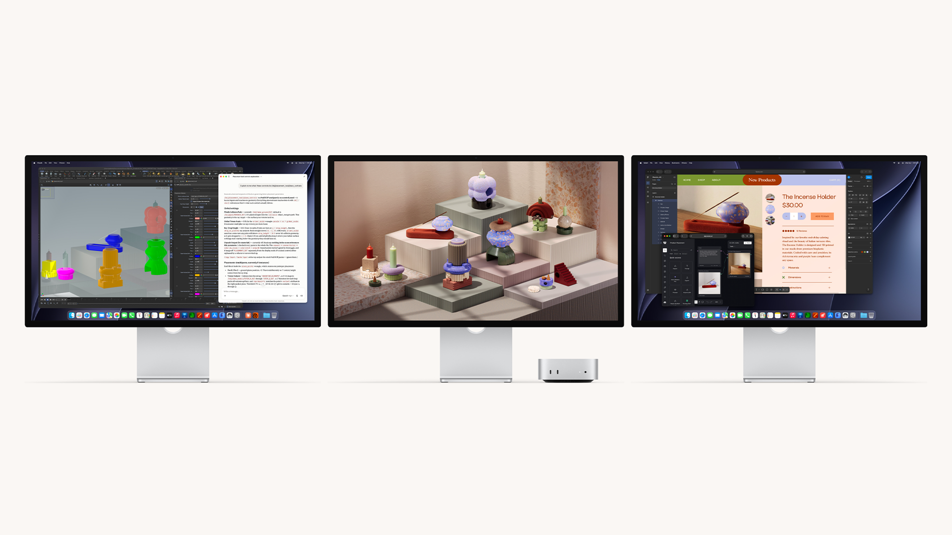 3 Apple displays