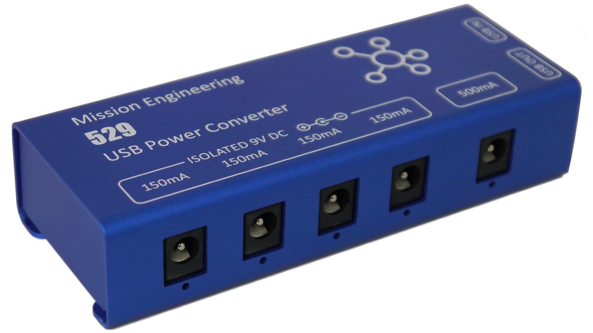 Use any USB cable to power your pedalboard with Mission Engineering’s