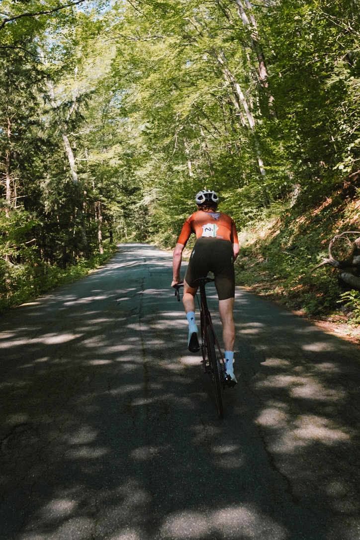 Ian Boswell on one of his hill climb efforts to prepare for Mount Washington.