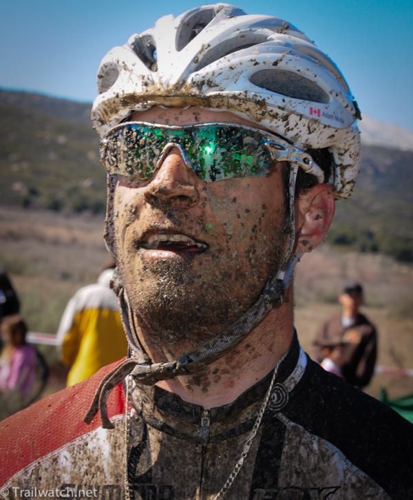 Adam Morka (Trek Canada) was one of the least muddy racers since he never followed anyone