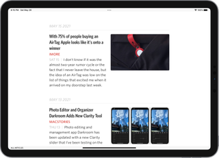 Unread Article List Ipad Screenshot