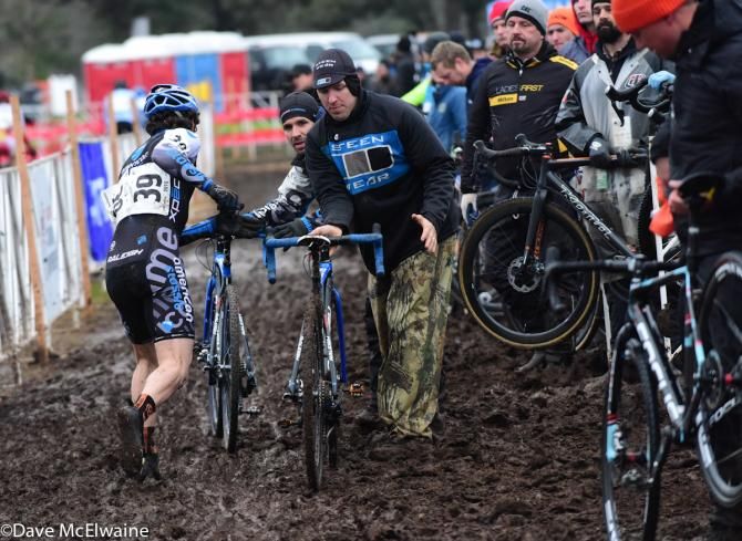 The pits were busy with most riders switching bikes more than once