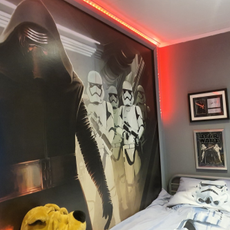childrens bedroom with star wars theme