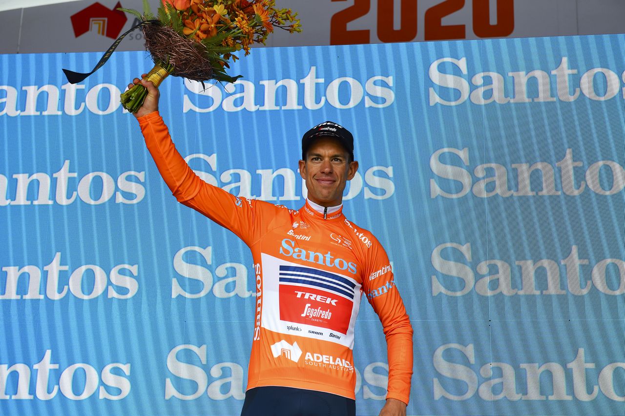Richie Porte in the ochre jersey