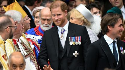 Prince Harry alongside cousins at Coronation ceremony