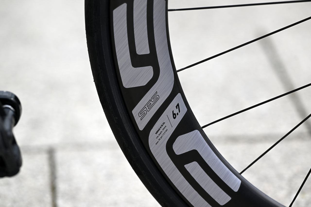 Closeup of enve ses 6.7 wheelset