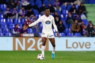 GETAFE, SPAIN - NOVEMBER 22: Juma Bah of Real Valladolid in action during the Spanish League, LaLiga EA Sports, football match played between Getafe CF and Real Valladolid at Coliseum de Getafe stadium on November 22, 2024, in Getafe, Spain. (Photo By Dennis Agyeman/Europa Press via Getty Images)