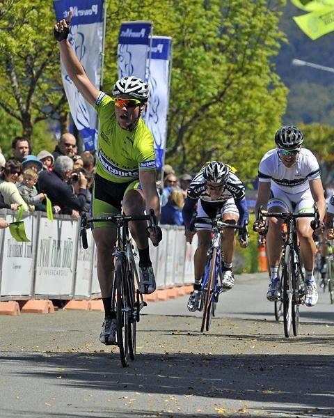 Patrick Bevin of Ascot Park Hotel wins stage seven to Te Anau