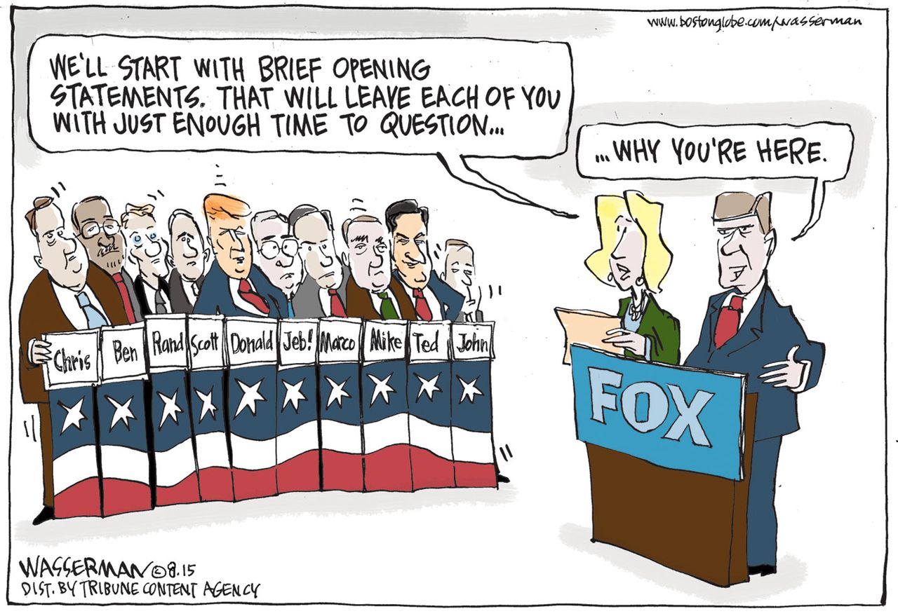 Political cartoon U.S. GOP Debate