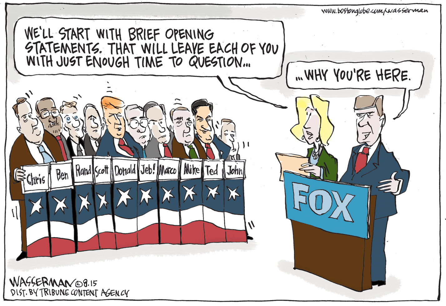 Political cartoon U.S. GOP Debate