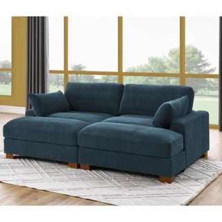 Mordecai 90'' Corduroy Sleeper Sofa