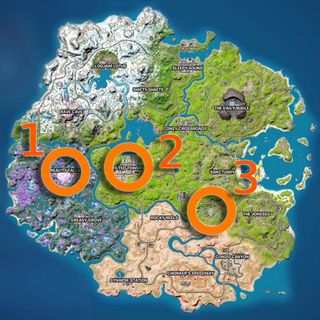 Fortnite Tilted Tower Reality Falls Shuffled Shrines locations