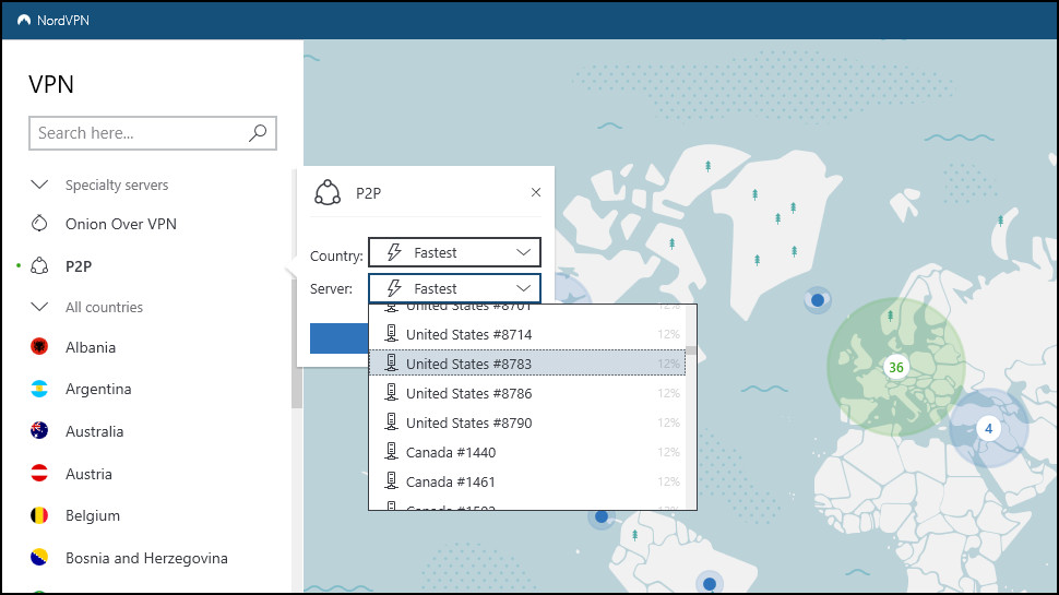 NordVPN P2P Servers