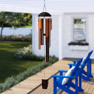 Mildenhall Handcrafted Bamboo Wind Chimes - 38-Inch Wooden Decor for Gardens, Patios, and Balconies