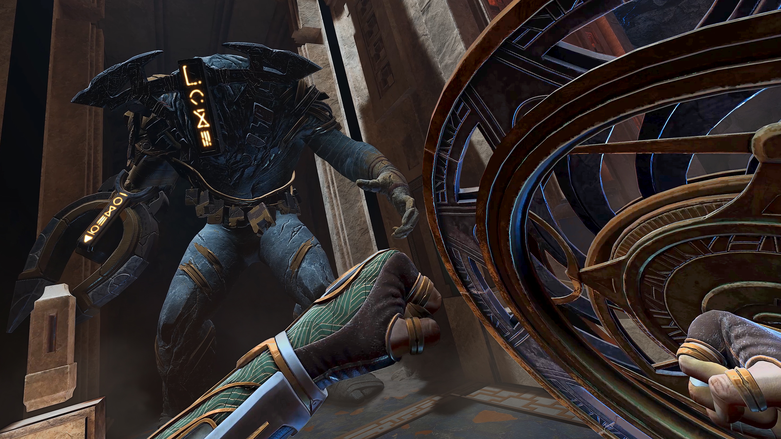 A futuristic enemy known as a Terracore in Reach