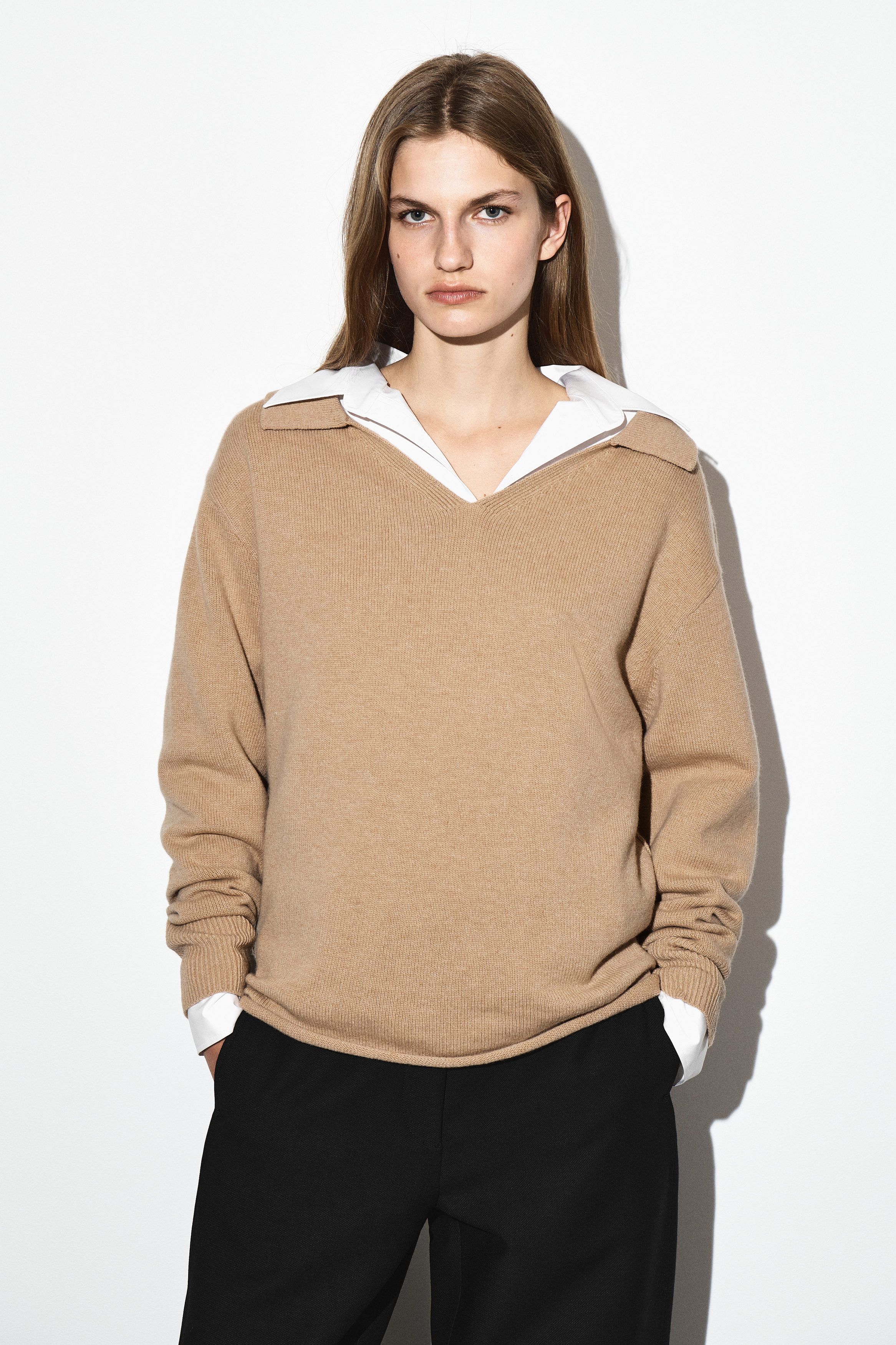 Merino Wool Polo Sweater