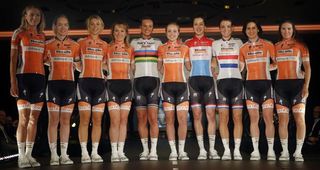 Boels Dolmans 2018 team presented in live video feed on Facebook