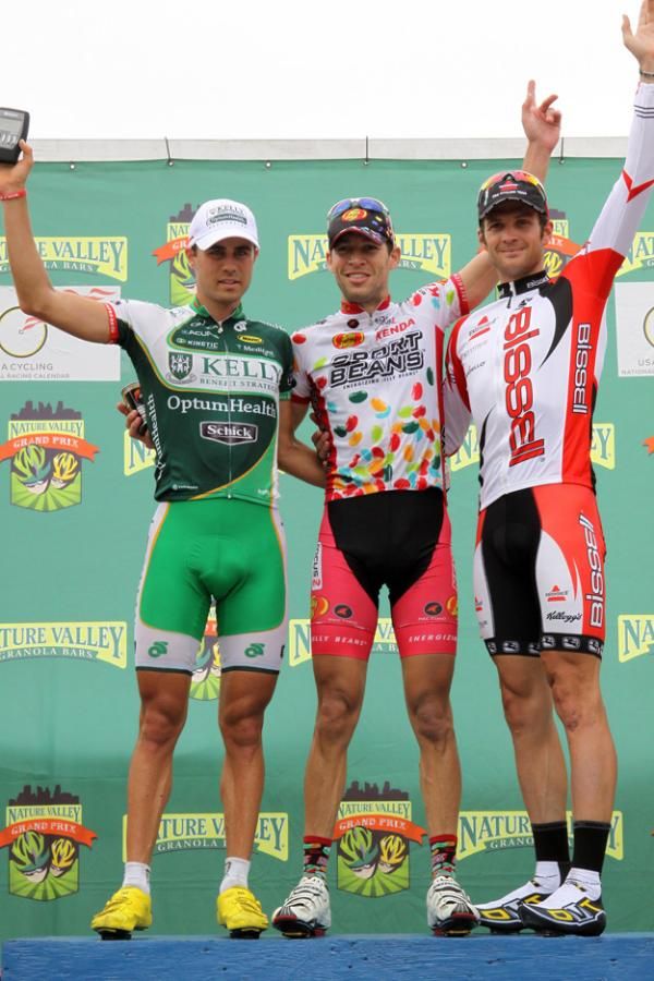 The men's podium (l-r): Jesse Anthony, Bernard Van Ulden and Jay Thomson.