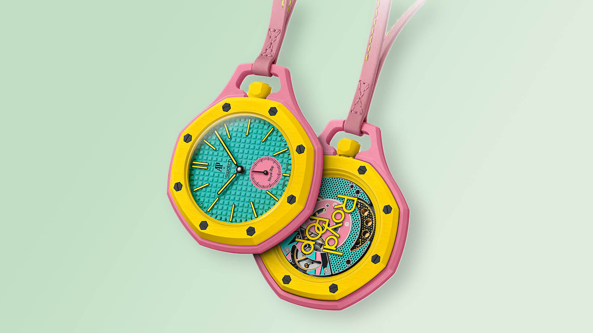 A render of a Audemars x Swatch watch. 