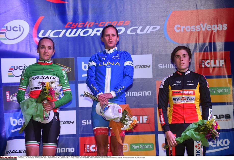 The top three at on the podium