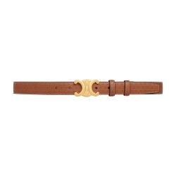 Medium Triomphe Belt in Natural Calfskin With Triomphe Embossed - Celine