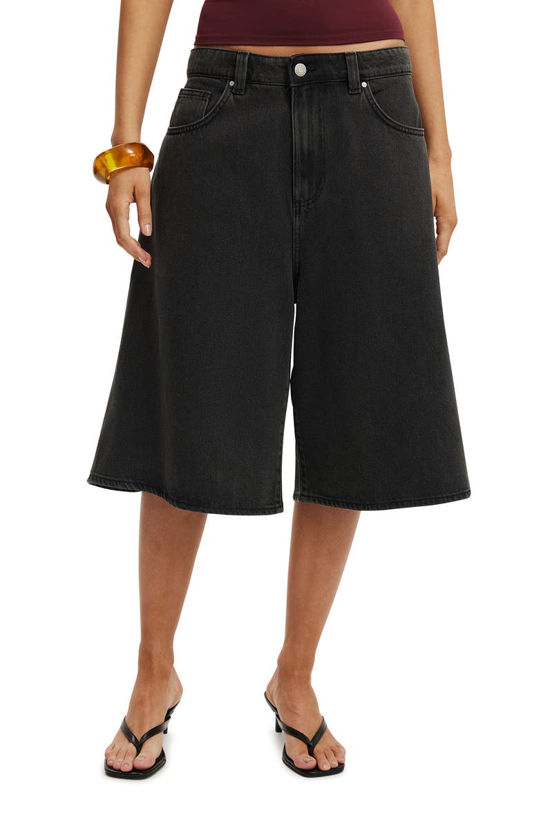 Women&#039;s Lyocell Wide Denim Jort