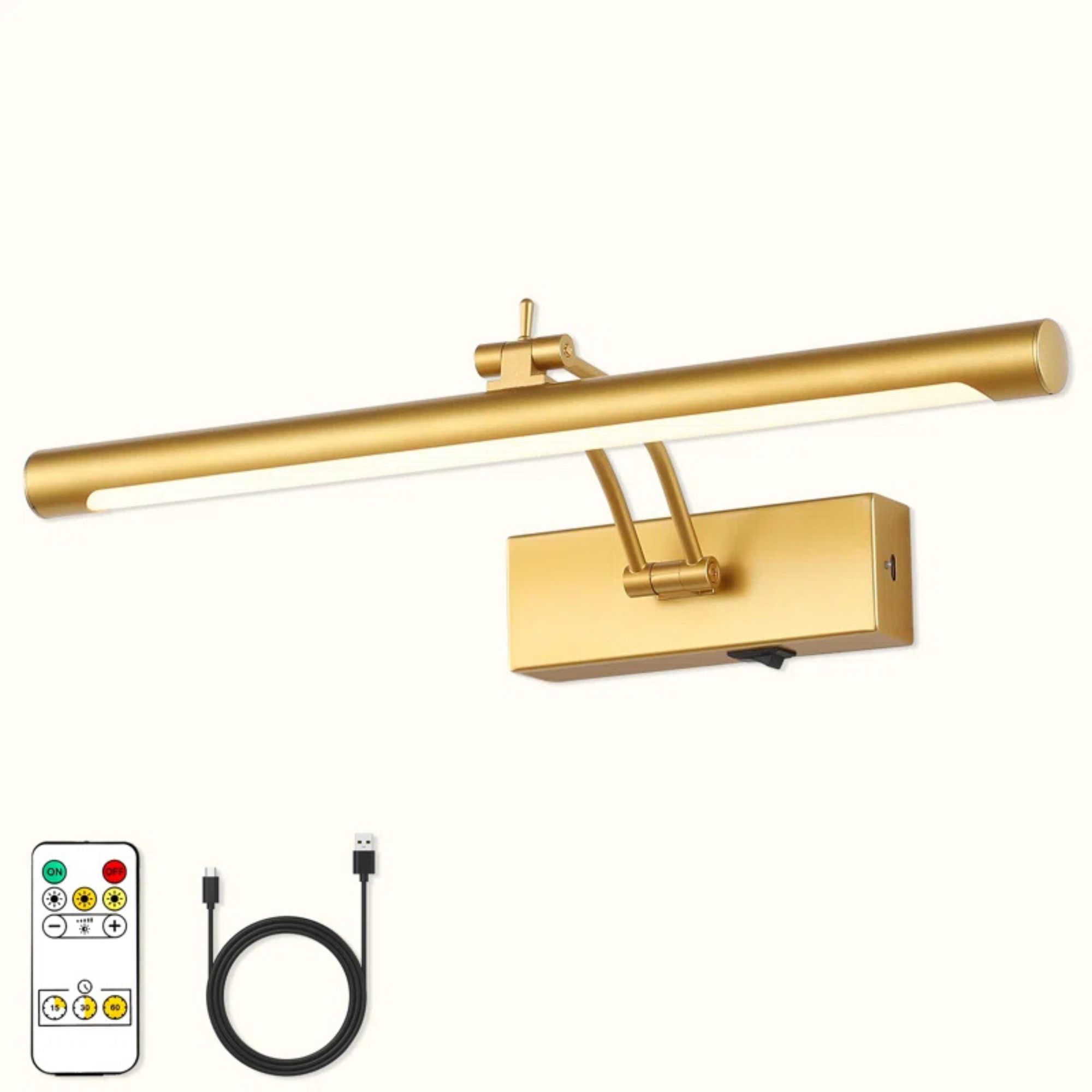 Brushed Gold LED Picture Light