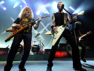 Friends reunited, Mustaine and Metallica at the band's 30th anniversary shows at the Fillmore in 2011