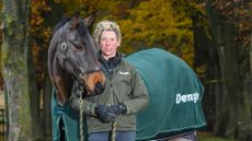 Badminton Horse Trials commentator Lucy Jackson with Willy Do during a Horse & Hound photoshoot in 2019.