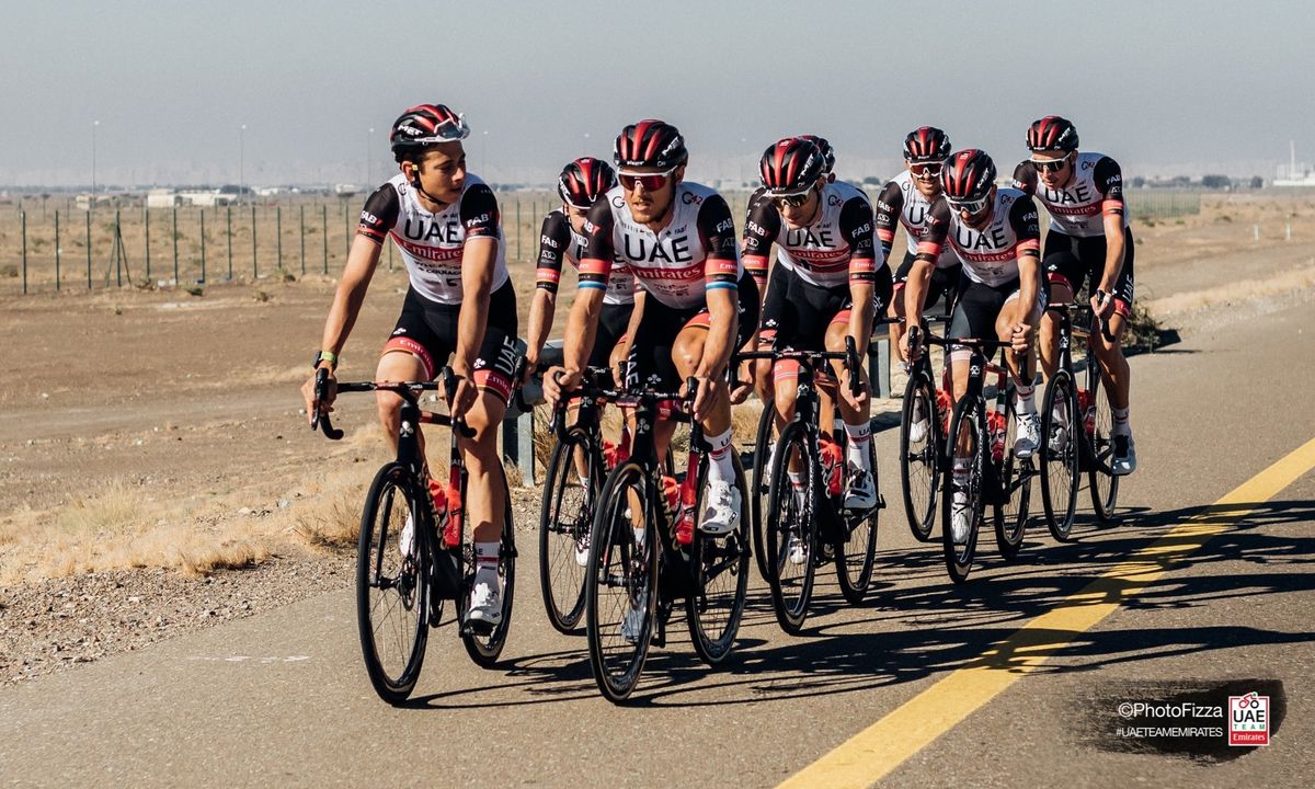 Matteo Trentin UAE Team EmIrates Dubai training camp 2021