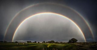 A double rainbow photographed on Sep. 1., 2012.